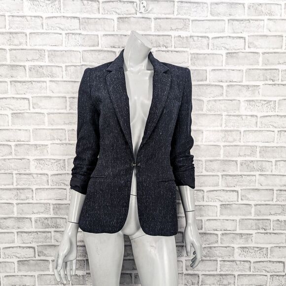 A.L.C. Women's Heather Black Blazer Jacket Wool Blend size 4 - Picture 1 of 9